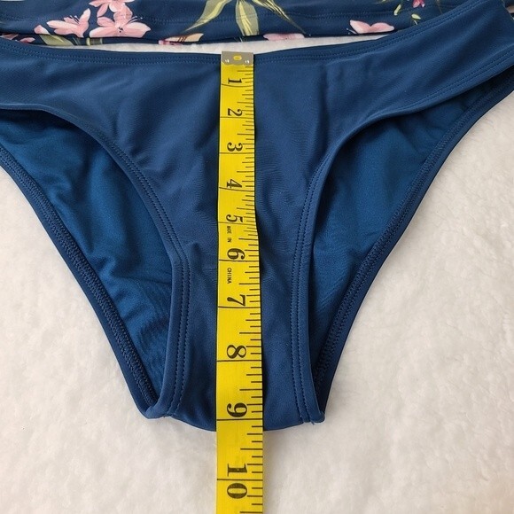 Cupshe Blue Ruffle Tankini Set NWT Tank Top and Bikini Swimsuit  Sz Small - Picture 11 of 16